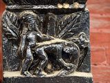 Pokhara 14 Bhimsen Temple Roof Strut Erotic Carving Close Up 